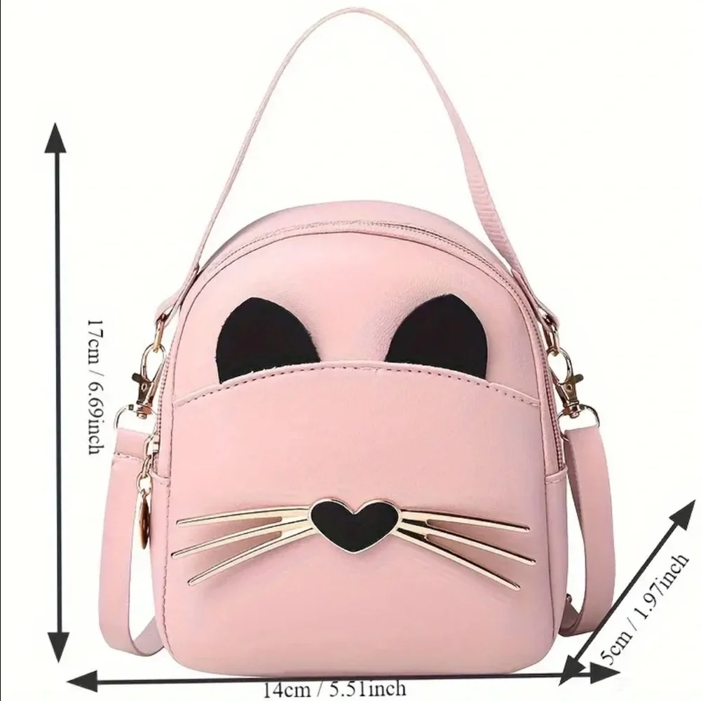 🆕 🐱Cute Cat Student Daily Small Backack, Spring Summer Shoulder Crossbody